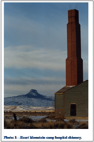 Text Box:  
Photo: 4Heart Mountain camp hospital chimney.

