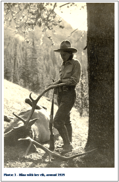 Text Box:  
Photo: 5 - Nina with her elk, around 1939

